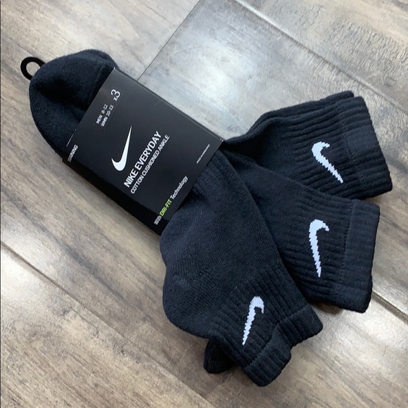 NIKE 3 pairs EVERYDAY COTTON CUSHIONED ANKLE TRAININ SOCKS - Picture 4 of 16